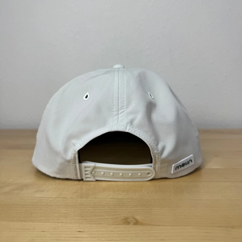Melin Back of the Cup White Perforated Rope Snapback Golf Hat Mens